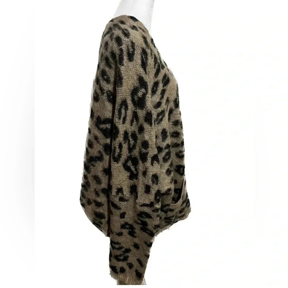 Flawless animal print open front cardigan/wrap with pockets size XS/S - Picture 4 of 7